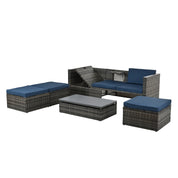 5-Piece Plywood Wicker Patio Furniture Set