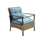 4-Piece Low Dining Sectional - Rattan Patio Set