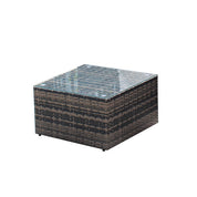 4-Piece Rattan Patio Furniture Set - Brown Wicker