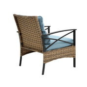 4-Piece Low Dining Sectional - Rattan Patio Set